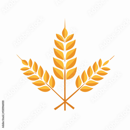 simple abstract Cereal icon, wheat ears