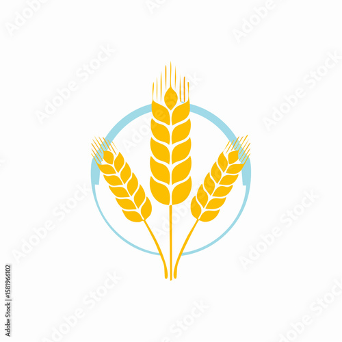 simple abstract Cereal icon, wheat ears