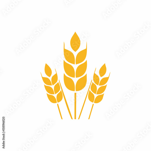 simple abstract Cereal icon, wheat ears
