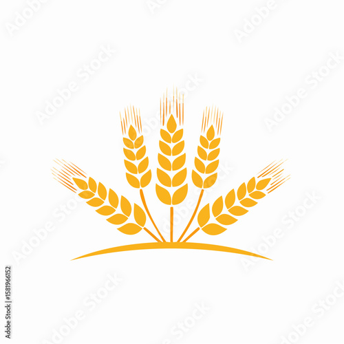 simple abstract Cereal icon, wheat ears