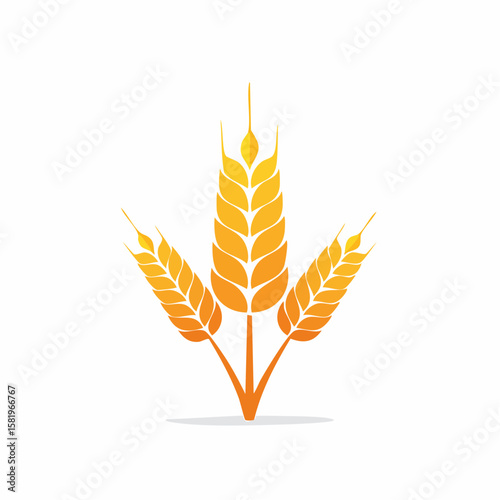 simple abstract Cereal icon, wheat ears