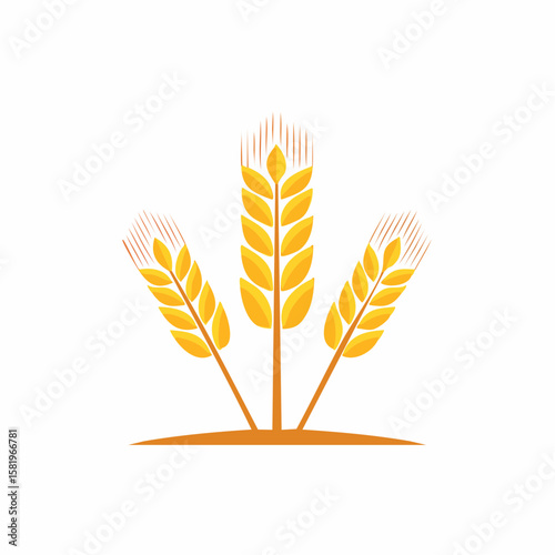 simple abstract Cereal icon, wheat ears