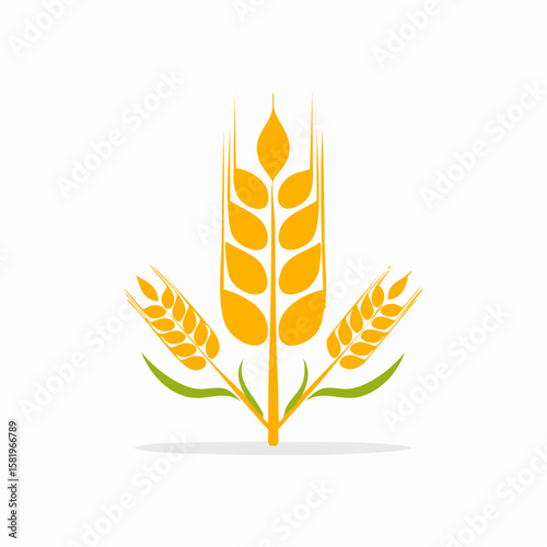 simple abstract Cereal icon, wheat ears