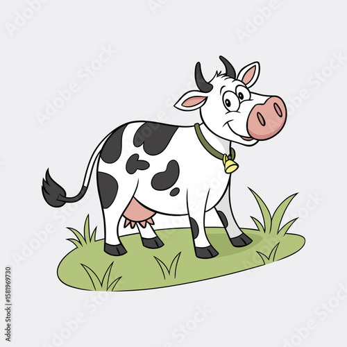 cow on a meadow Simple and Sweet Cow Design