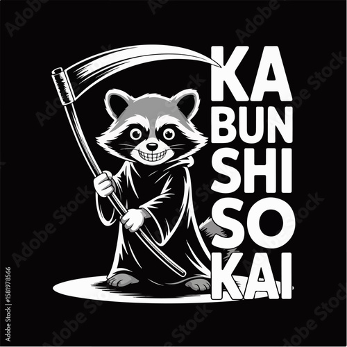 Raccoon grim reaper t shirt