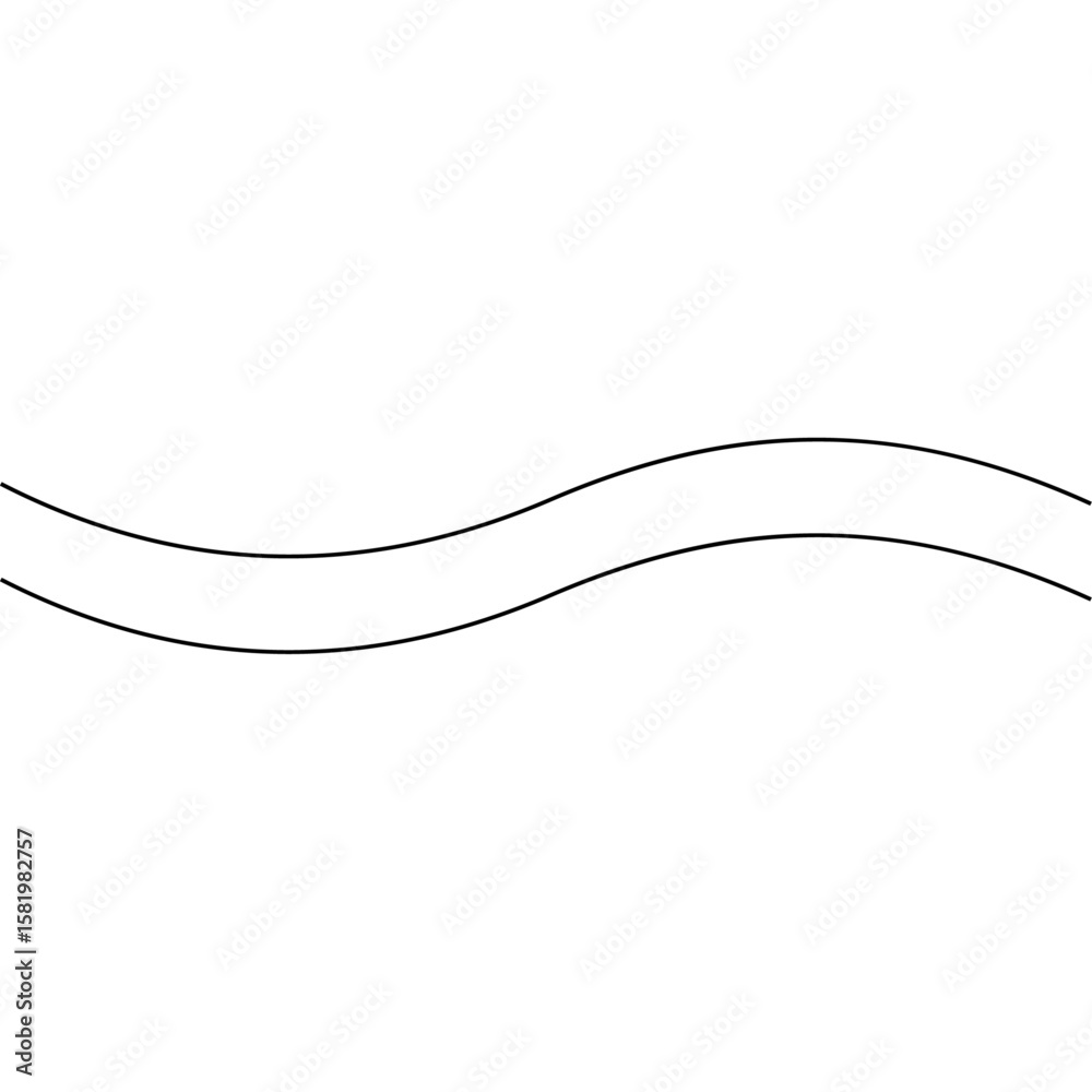 Obraz premium 省略線、二重波線、背景塗り