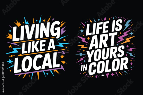 Flat motivational typography t - shirt desiign set  editable vector