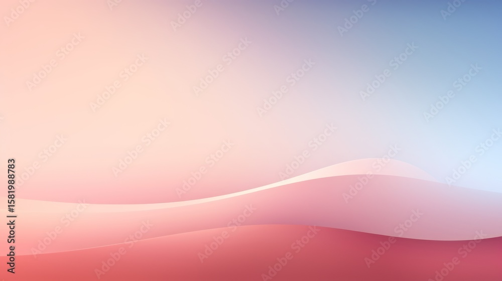 Fototapeta premium Abstract design with soft color gradients and smooth curves.