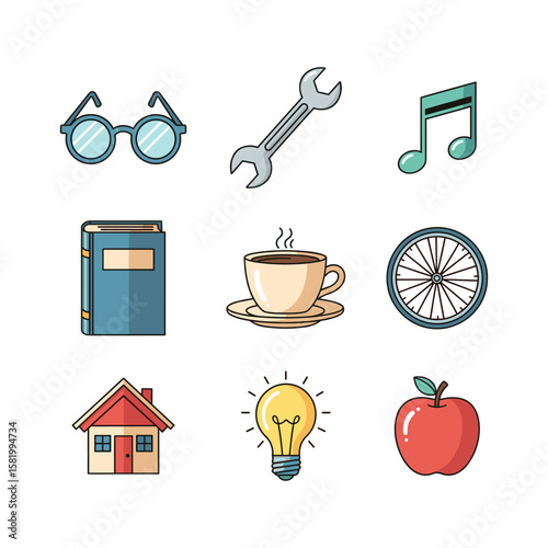 Hobby Icon Flat Vector illustration 