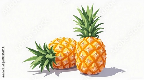 pineapple on a white