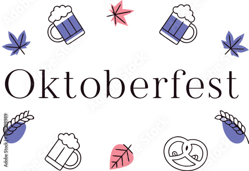 Festive oktoberfest header banner design featuring bold typography and traditional bavarian elements for celebrations