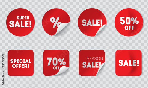 set of discount labels