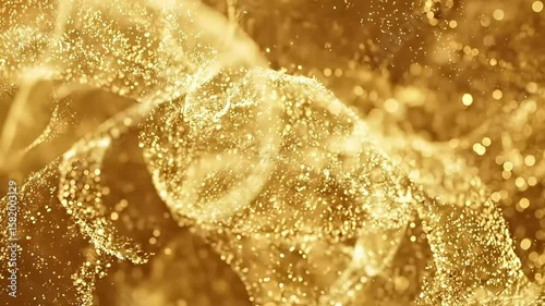 Golden Particle DNA Helix Animation