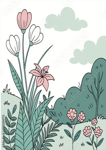 floral background with flowers