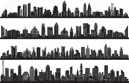 Black skyscraper cityscapes urban architecture skyline buildings
