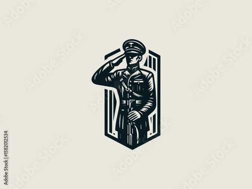 Friendly cartoon forest ranger mascot vector logo for national park visitor centers