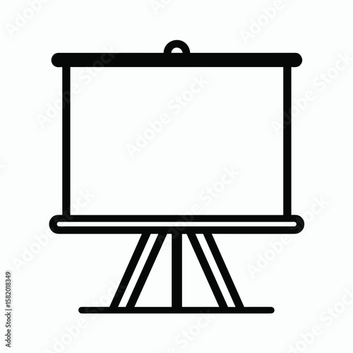 Minimalistic presentation board in black-and-white vector style designed for professional use