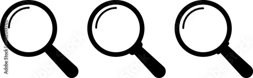 search icon set. magnifying glass loupe sign. Loupe logo. magnifier icon. Zoom and enlarge sign. find information. Searching success icon
