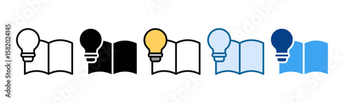 Knowledge Base Icon Icon Set Multiple Style Collection