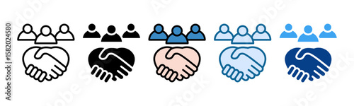 Care Team Icon Icon Set Multiple Style Collection