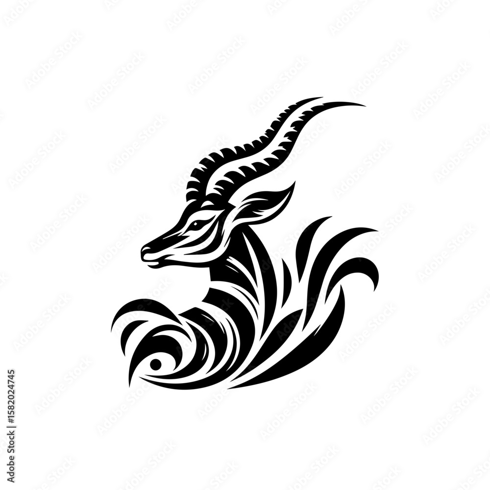 Obraz premium tribal tattoo design with wings