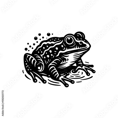 frog on a white background