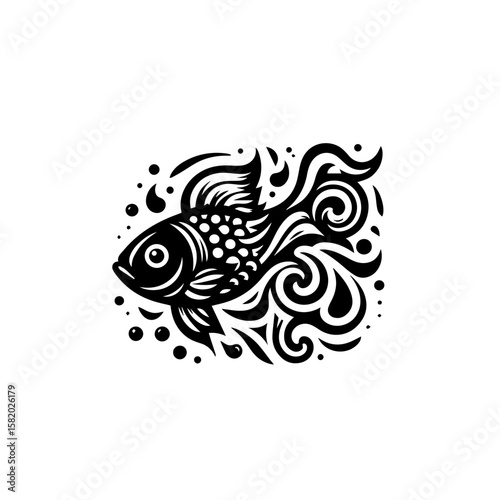 black and white fishes