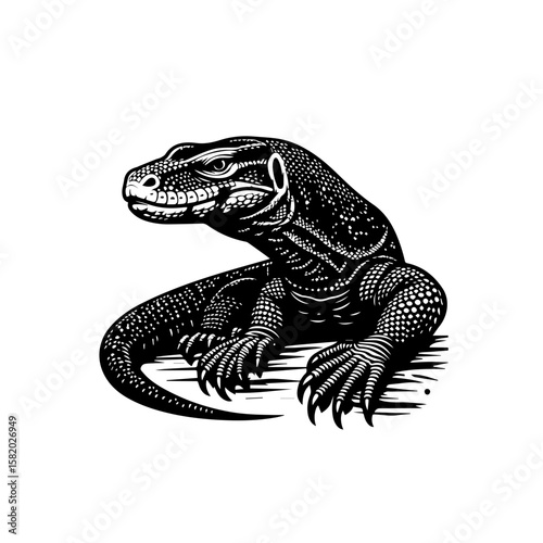 lizard isolated on white