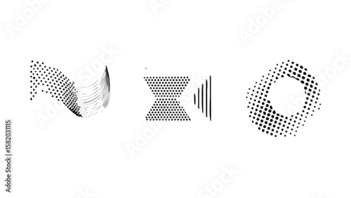 Abstract halftone design elements vector illustration for graphic design and creative projects one hundred chars