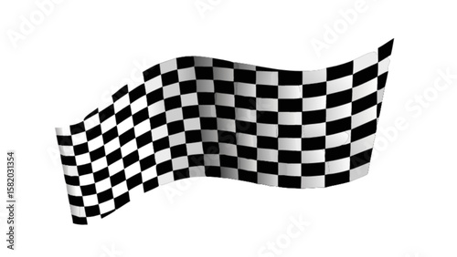 Checkered flag waving race car finish line victory motorsport racing competition winning checkered pattern