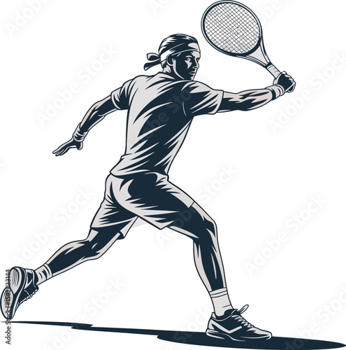 tennis player silhoutte