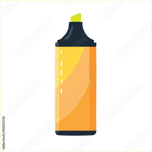 Cute highlighter flat vector