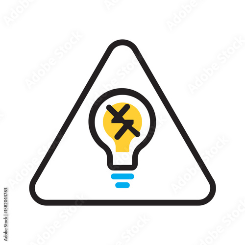 Vector multi color icon for Power outage