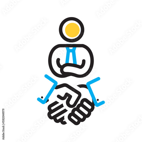 Vector multi color icon for Broker hub
