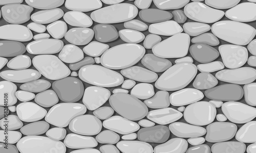 Stone wall texture, grey cobblestone surface, natural masonry background, abstract stonework design	