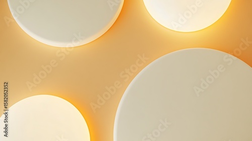 Abstract circles on a peach background