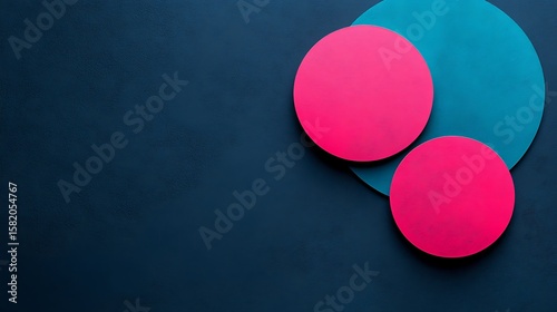 Abstract circles on dark background