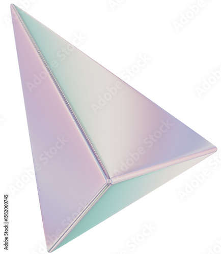 pyramid 3D Abstract Pastel Iridescent Shape