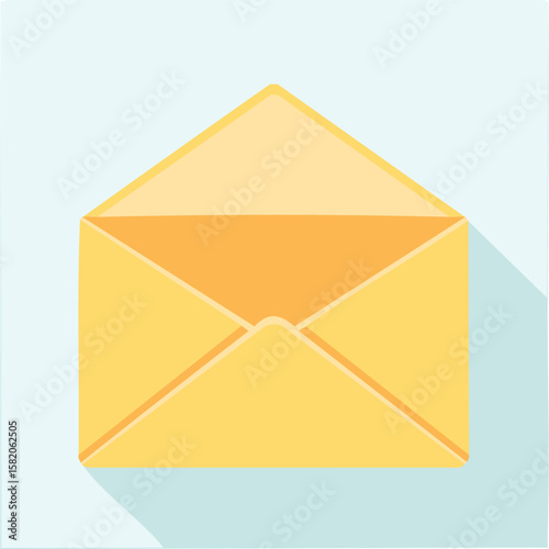 Cute envelope flat vector