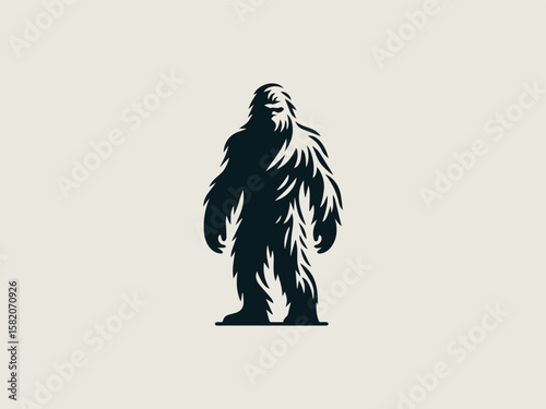 yeti vector logo for winter sports teams or ski resorts