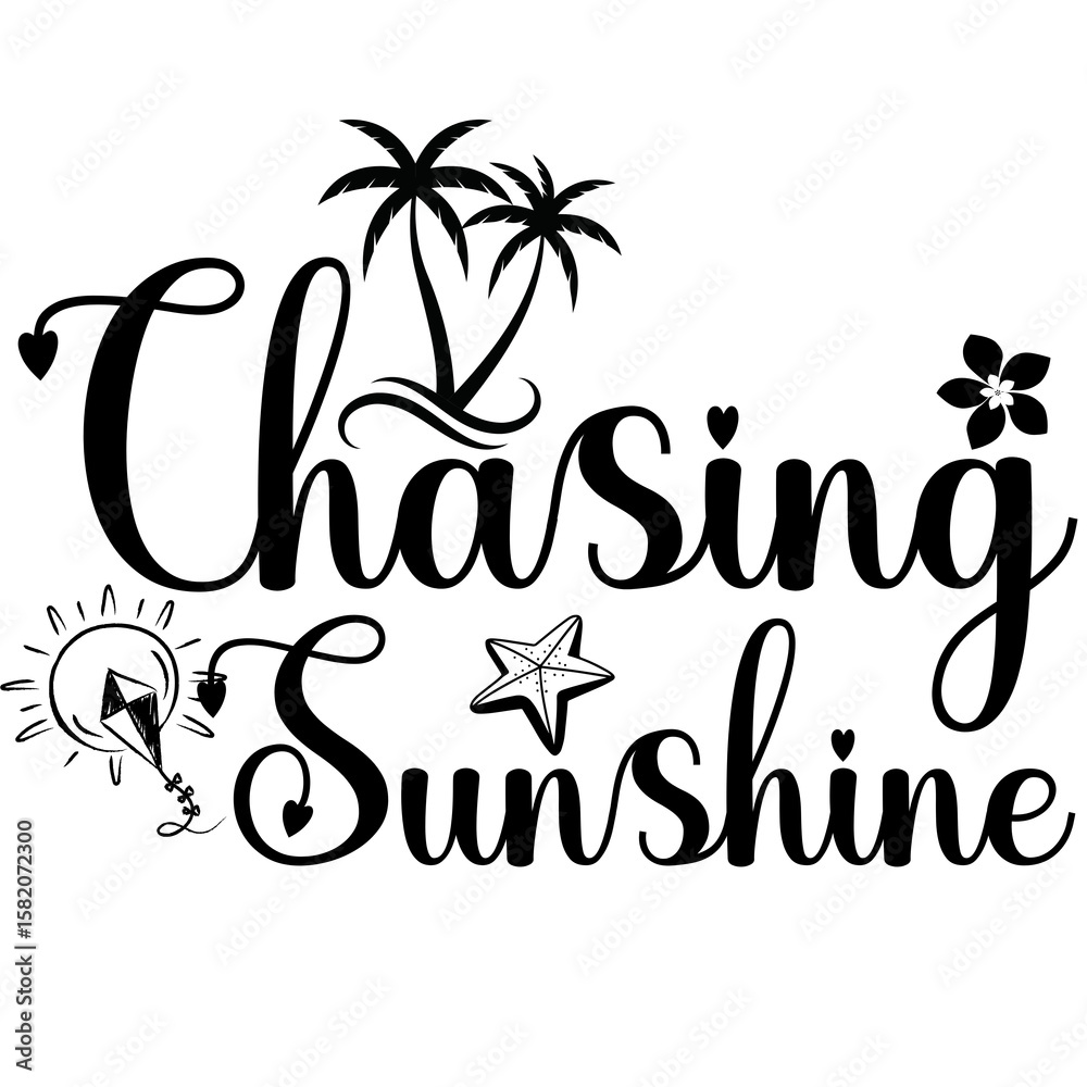 Naklejka premium summer decoration, summer banner