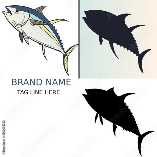 vector set of fish