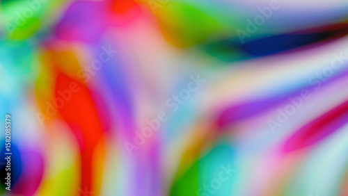 Beautiful rainbow swirl line (3D Rendering)