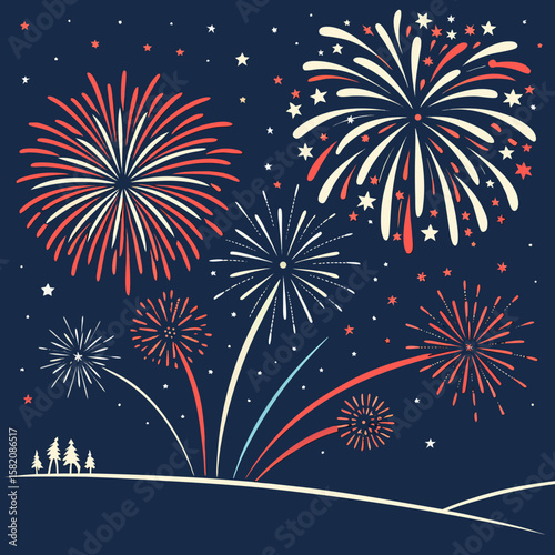 
fireworks in the sky