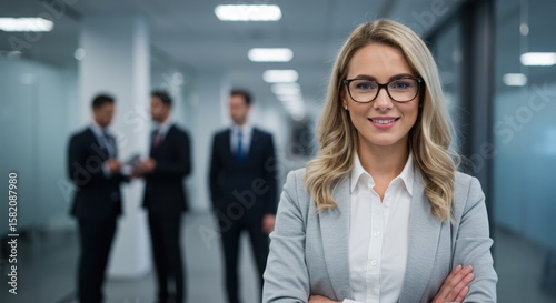 Free Download 3d illustration of confident indian businesswoman smiling in a modern office environment - GFXLoad