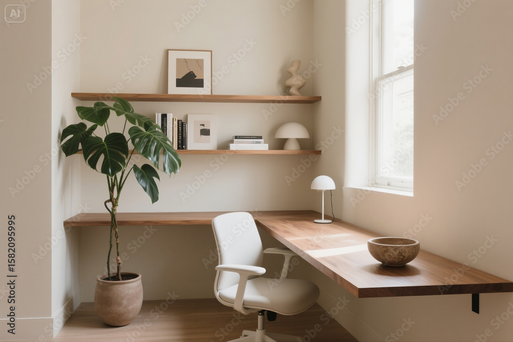 Fototapeta premium Wellness-Inspired Home Office Nook