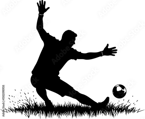 football player silhouette vector illustration