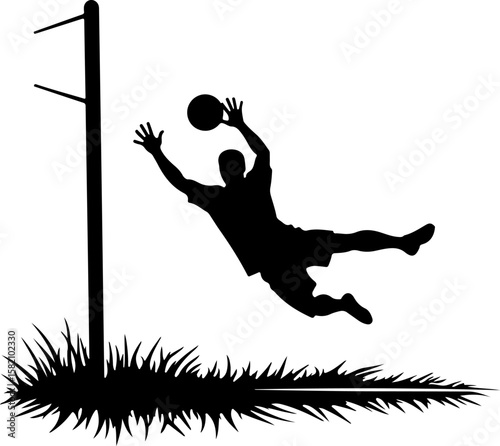 football player silhouette with goalpost, silhouette, vector, illustration, people, woman, jump, sport, fun, grunge, drawing, black, men, tree, art, action, boy, jumping, dance, design