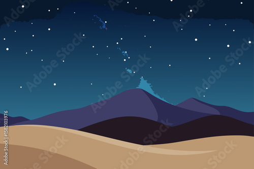 milky way over desert dunes