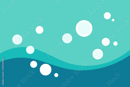 seafoam bubbles rolling back into the ocean